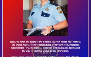 Cpl Sharon Woods, our first female officer (retired)