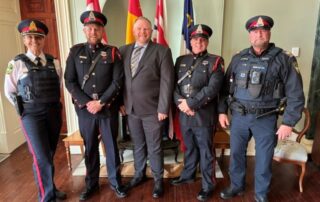 Insp Becker Cst McLeod Cpl McKay Cst Walker Sgt Scott at NB MADD Awards (Cst McLeod Cpl McKay Cst Walker all recieved the Silver Coin Award for impaired driving invesigations