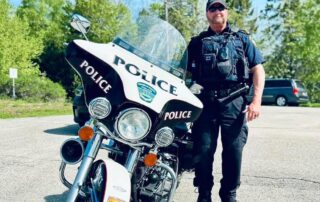 Sgt Scott getting the bike ready for the season